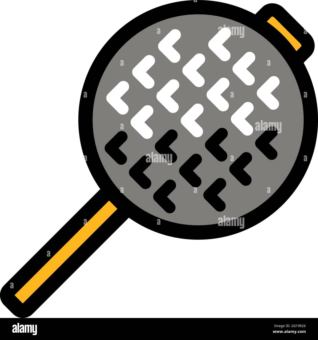 Icône en forme de gaufre vectorielle. Couleur du logo en fer gaufré de la cuisine dans un style simple. Pour la conception de sites Web isolés sur fond blanc. Illustration de Vecteur