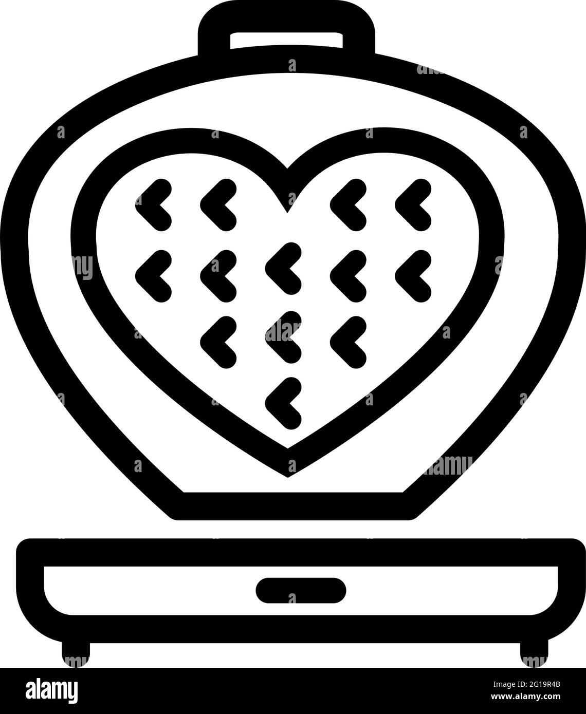 Icône en forme de gaufre vectorielle. Logo gaufré de cuisine pour motif toile isolé sur fond blanc Illustration de Vecteur