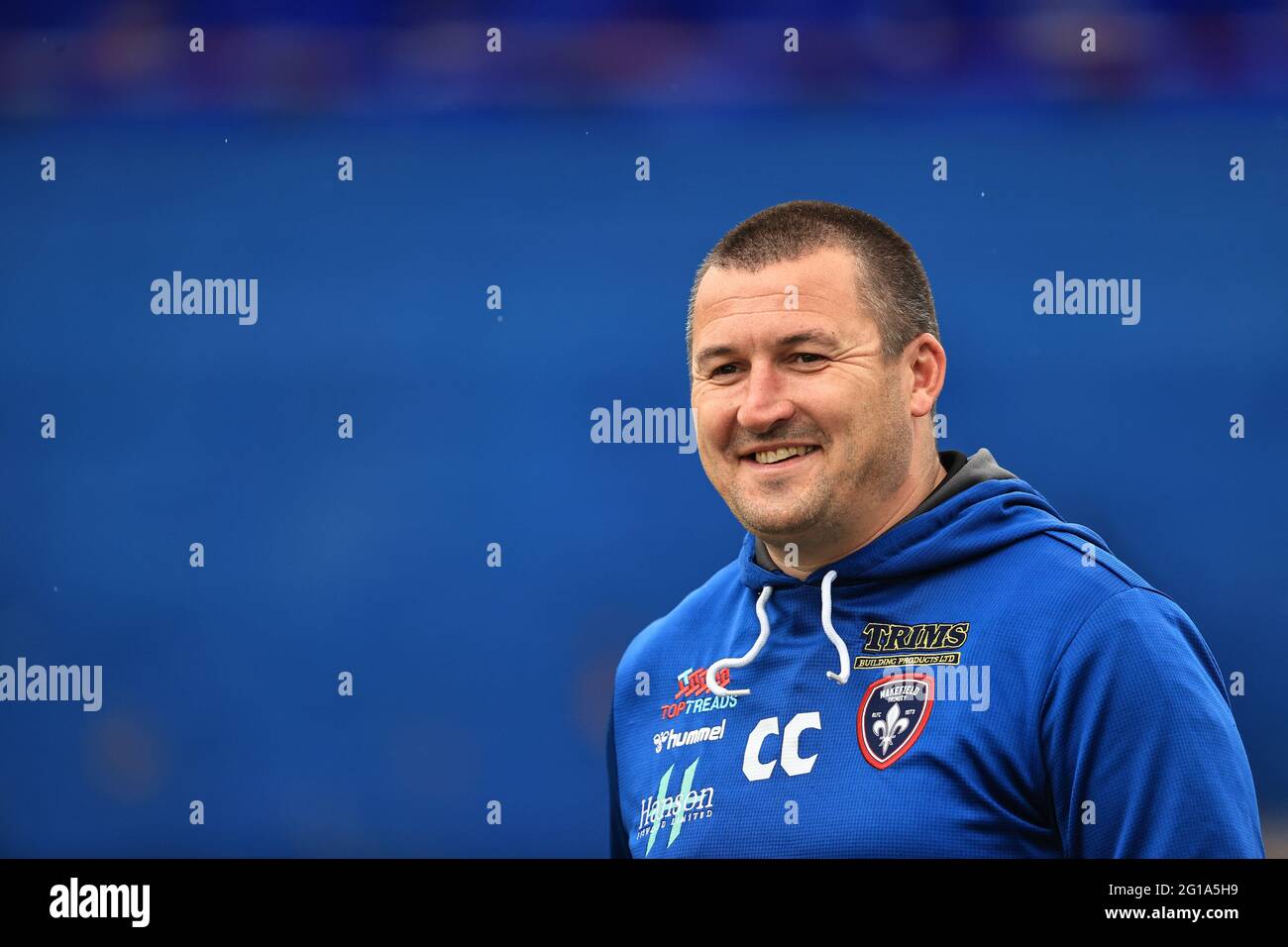 Wakefield, Royaume-Uni. 06e juin 2021. Chris Chester l'entraîneur-chef de Wakefield Trinity arrive au stade Mobile Rocket, avant le coup d'envoi à Wakefield, au Royaume-Uni, le 6/6/2021. (Photo de Mark Cosgrove/News Images/Sipa USA) crédit: SIPA USA/Alay Live News Banque D'Images