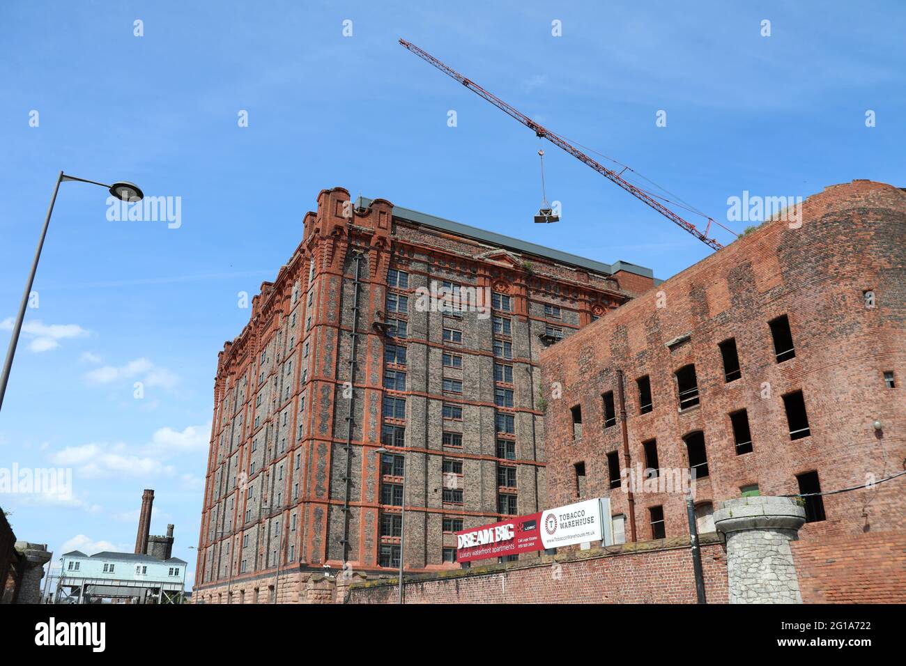 Liverpool Tobacco Warehouse sur Regent Road Banque D'Images