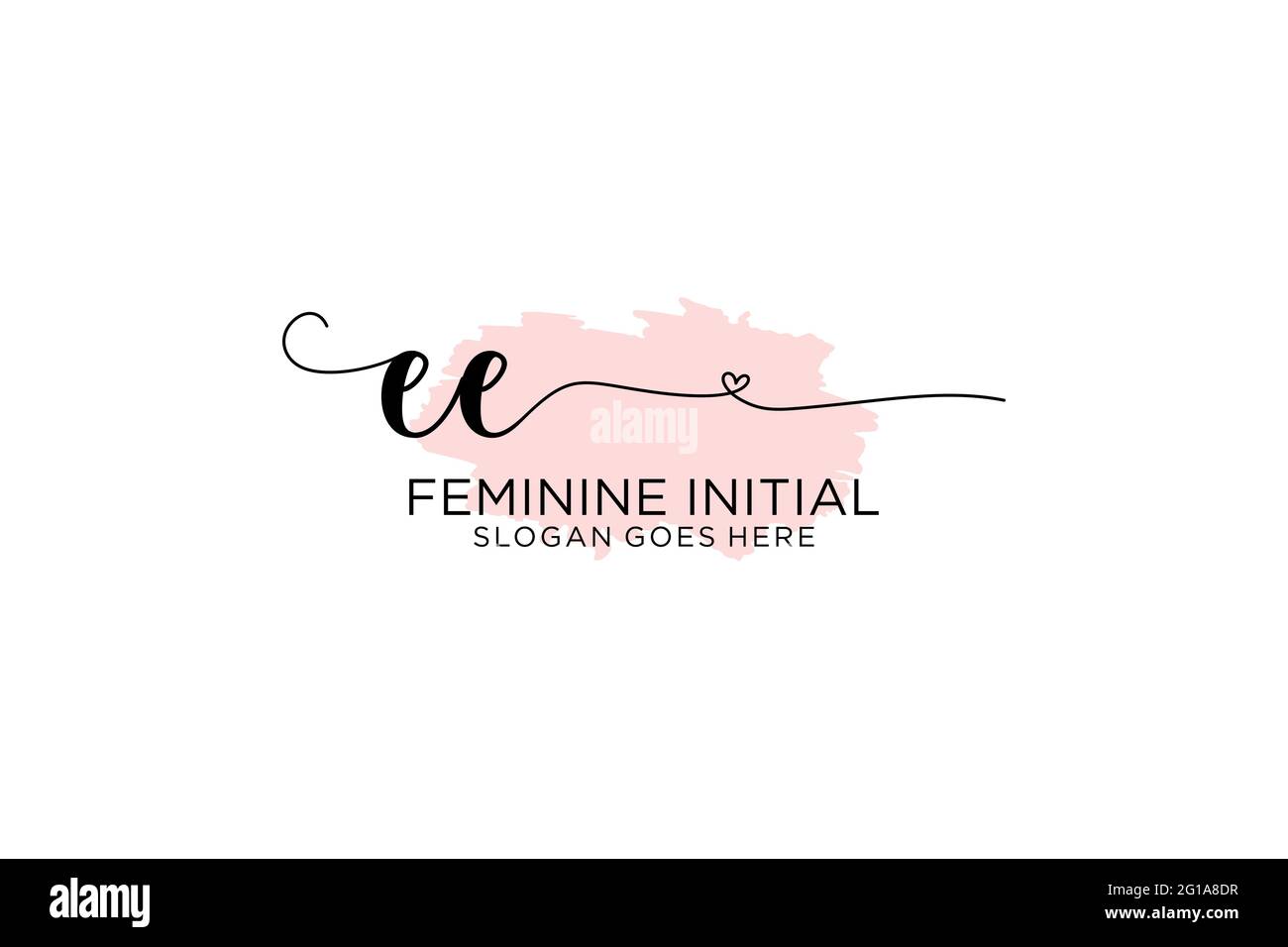 EE beauté monogramme et élégant logo design écriture logo de la signature initiale, mariage, mode, floral et botanique avec modèle créatif. Illustration de Vecteur