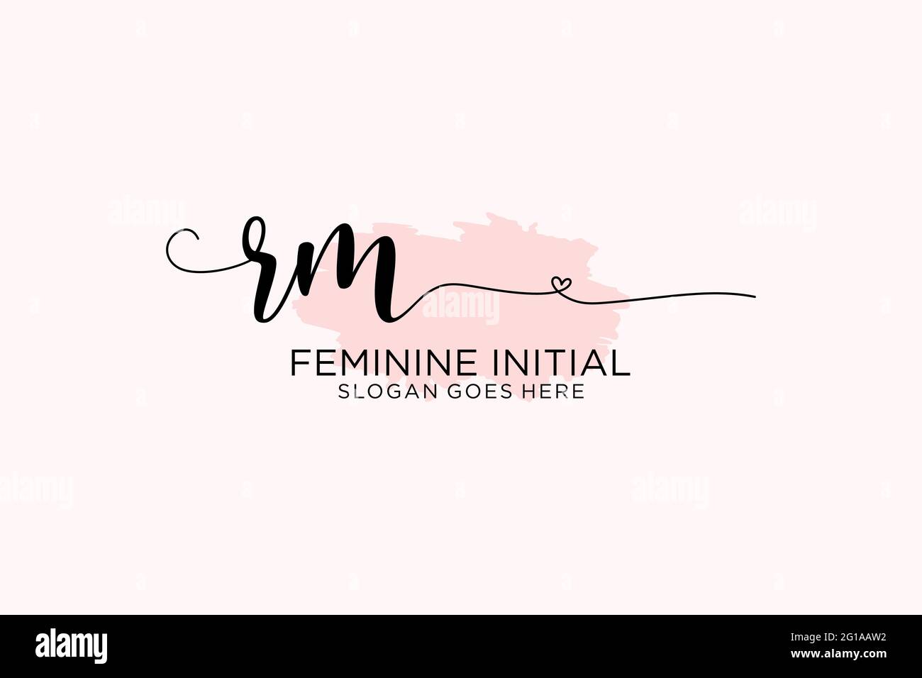 SM beauté monogramme et élégant logo design écriture logo de la signature initiale, mariage, mode, floral et botanique avec modèle créatif. Illustration de Vecteur