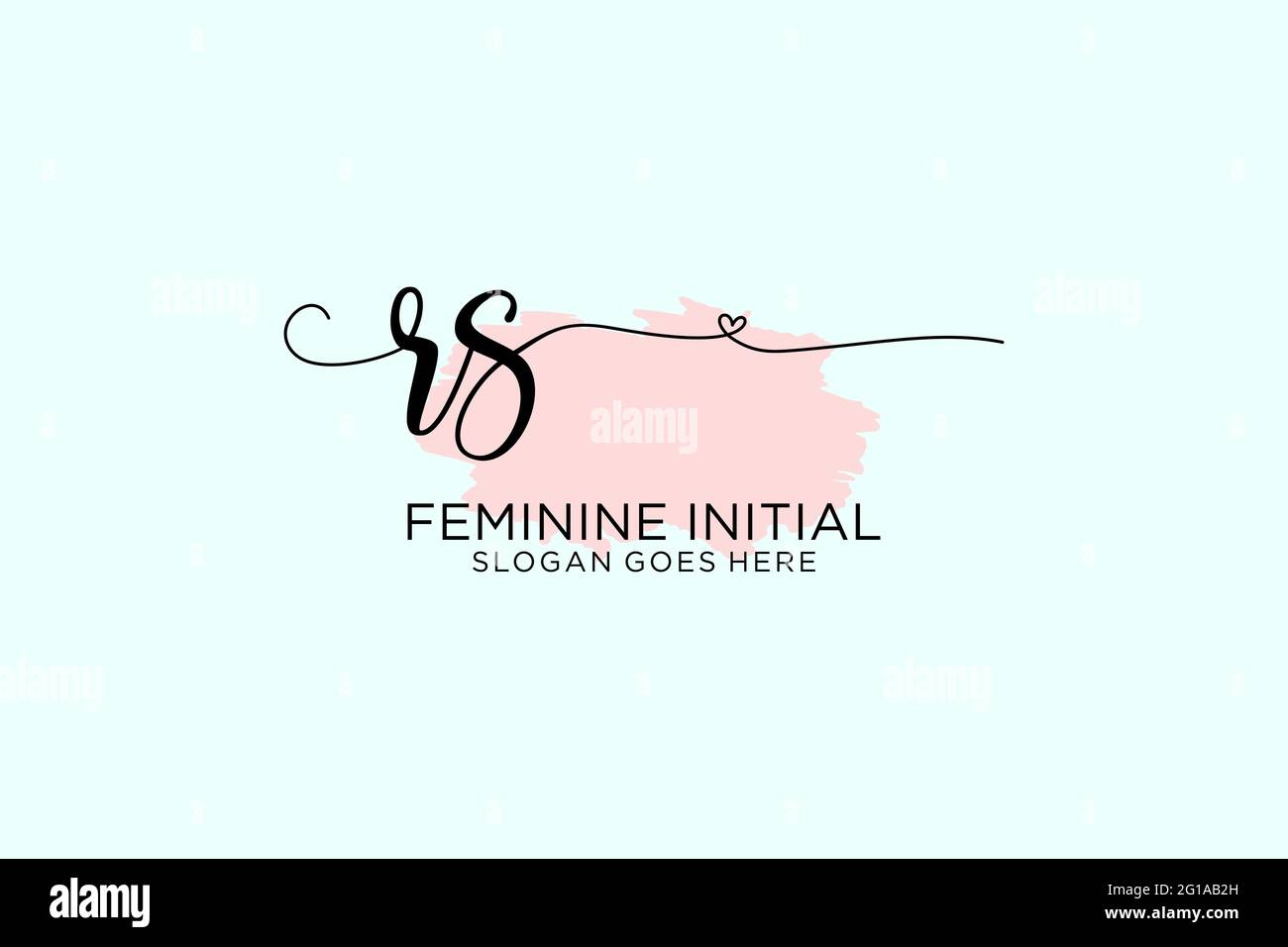 SS beauté monogramme et élégant logo design écriture logo de la signature initiale, mariage, mode, floral et botanique avec modèle créatif. Illustration de Vecteur