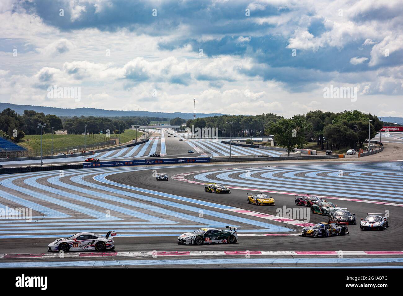 77 Christian Ried (DEU), Cooper MacNeil (USA), Gianmaria Bruni (ITA), Porsche 911 RSR - compétition PROTON 19, action 55 Duncan Cameron (GBR), Matthew Griffin (IRL), David Perel (ZAF), Ferrari 488 GTE EVO ESPRIT DE COURSE, action 06 Nicholas Adcock (GBR), Austin Max McCusker (NLD), NLD) Ligier JS P320 - Nissan NIELSEN COURSE, action pendant les 2021 4 heures du Castellet, 3e tour de la série européenne le Mans 2021, du 04 au 06 juin 2021 sur le circuit Paul Ricard, au Castellet, France - photo Germain Hazard/DPPI/LiveMedia Banque D'Images