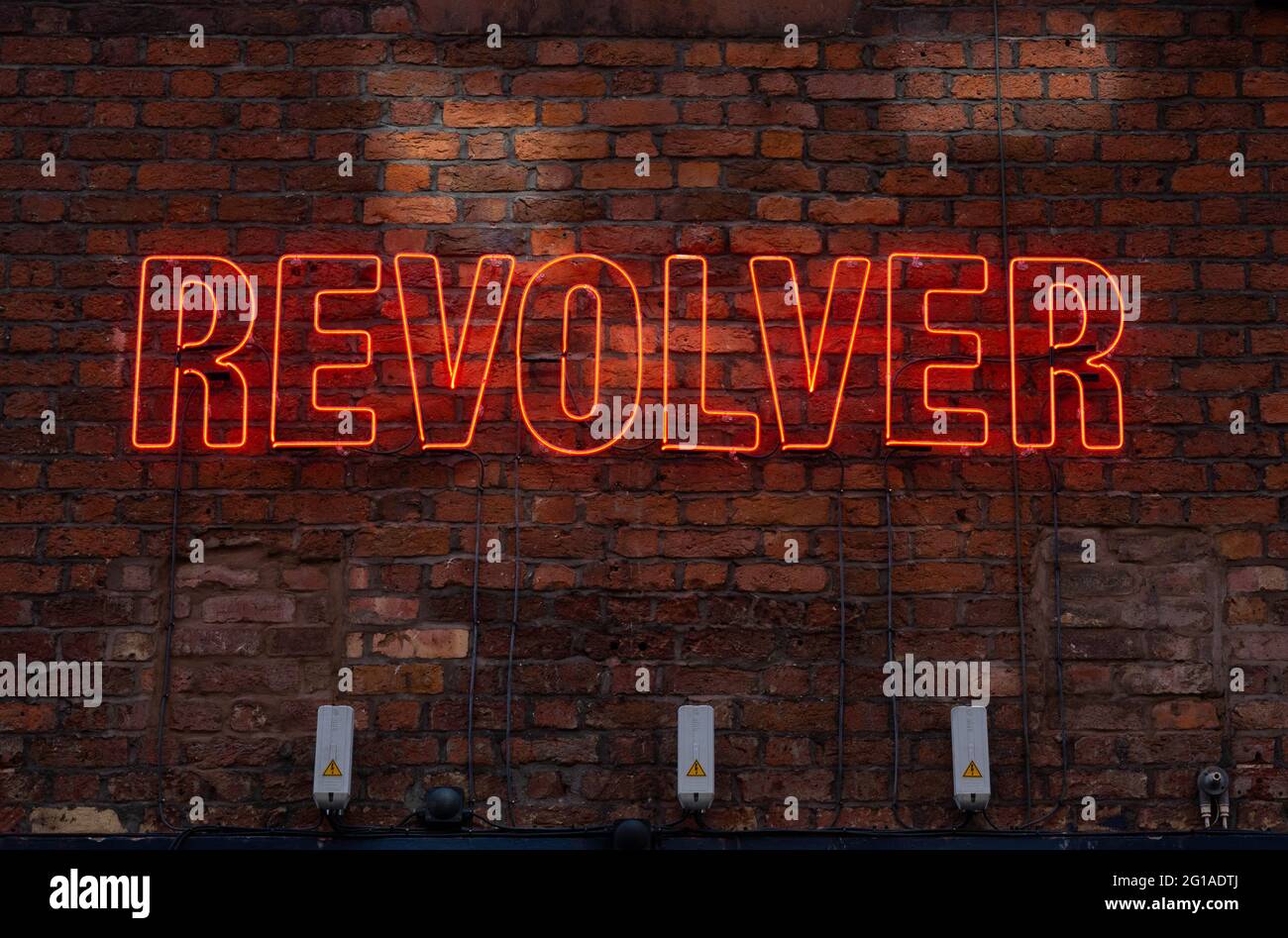 Revolver, un bar à thème Beatles sur Temple court dans le quartier de Cavern à Liverpool Banque D'Images