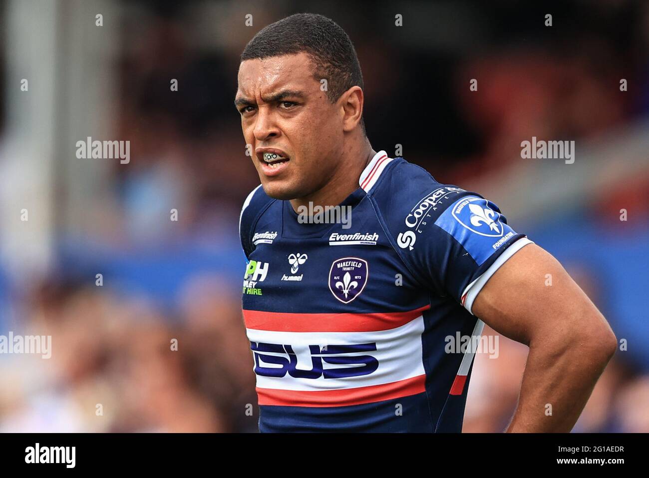 Reece Lyne (4) de Wakefield Trinity pendant le match Banque D'Images