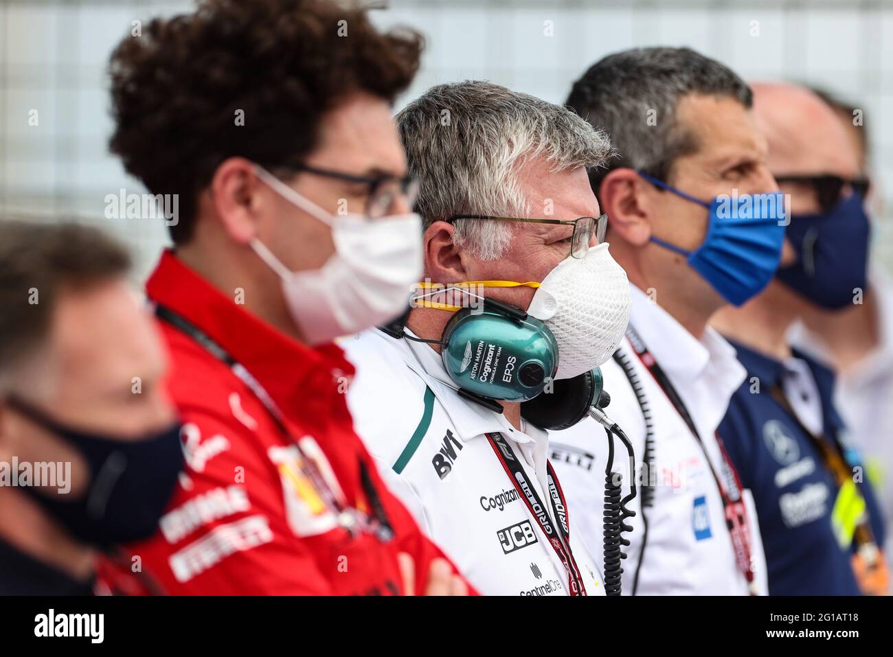 Otmar Szafnauer (Etats-Unis) Aston Martin Directeur général de l'écurie de F1 sur la grille. 06.06.2021. Championnat du monde de Formule 1, Rd 6, Grand Prix d'Azerbaïdjan, circuit de rue de Bakou, Azerbaïdjan, Jour de la course. Le crédit photo doit être lu : images XPB/Press Association. Banque D'Images