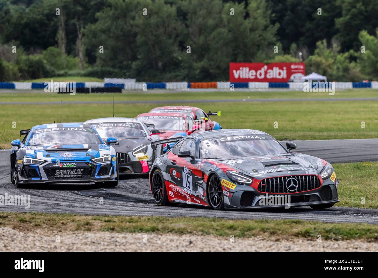 15 CAMPBELL Christopher (FRA), IBANEZ Lluc (ESP), NM Racing Team, Mercedes-AMG GT4, action pendant le 3ème tour du Championnat de France FFSA GT - GT4 France 2021, du 4 au 6 juin 2021 sur le circuit d'Albi, Albi, France - photo Marc de Mattia / DPPI Banque D'Images