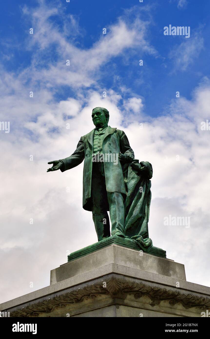 Nashville, Tennessee, États-Unis. La statue de John W. Thomas dans le parc Centennial. Banque D'Images