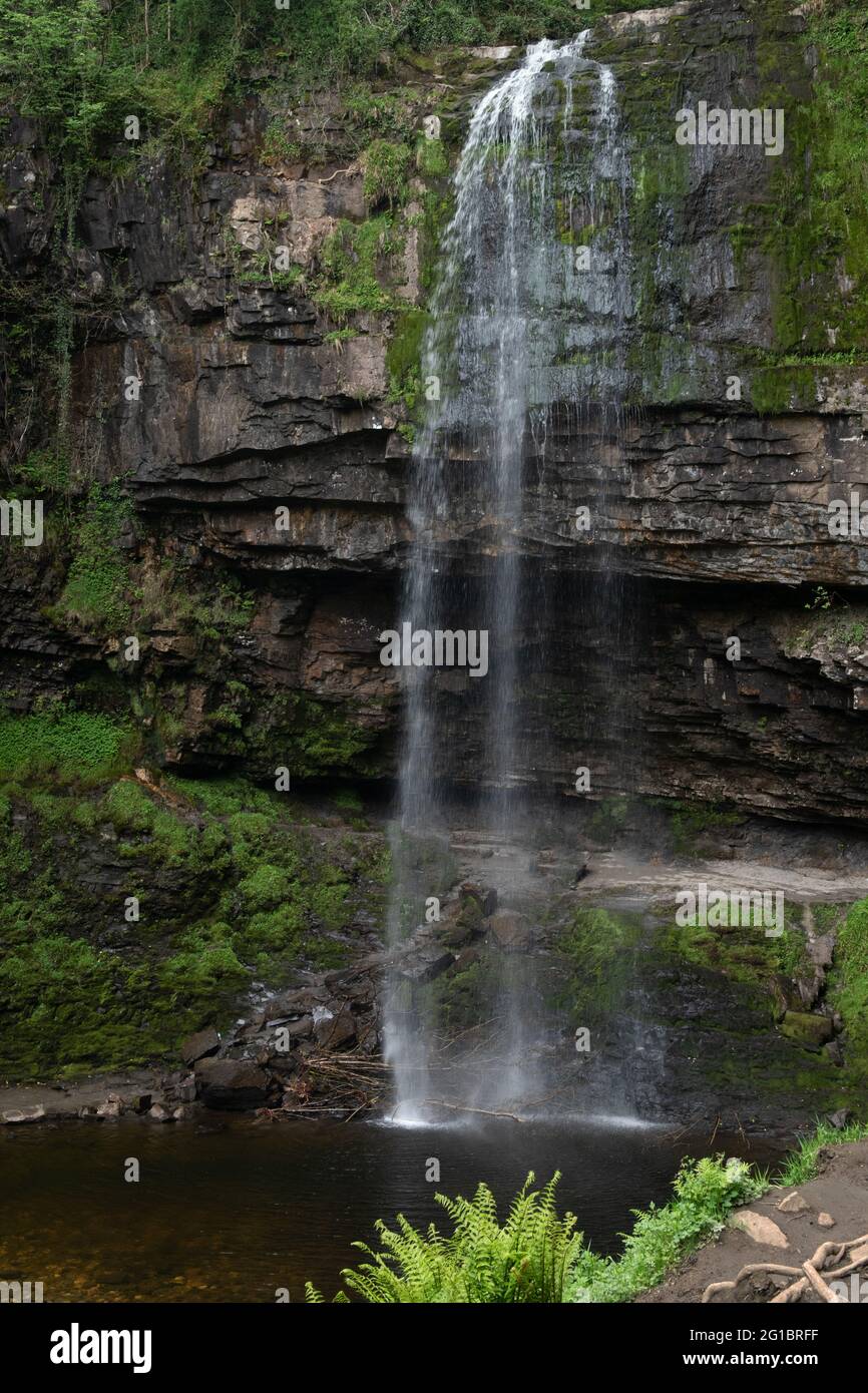 Henrhyd Falls, Powys, pays de Galles, Royaume-Uni Banque D'Images