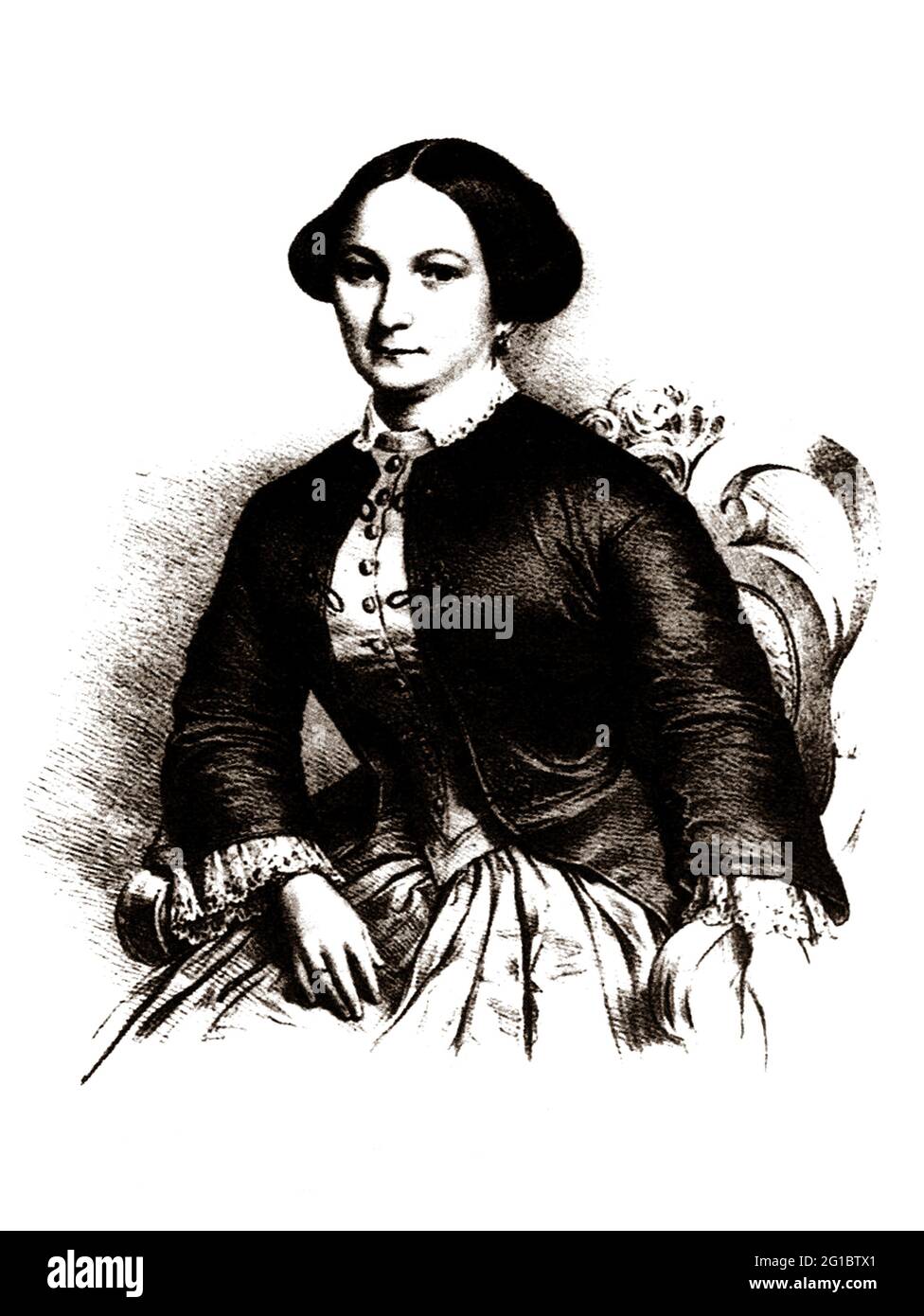 1840 c., Milan , ITALIE : la soprano italienne FANNY SALVINI DONATELLI ( Florence 1815 - Milan 1851 ), née Francesca LUCCHI . Connu pour soutenir le rôle de Violetta dans la première mondiale de la TRAVIATA de Giuseppe Verdi ( 1853 ). Elle était la deuxième femme en 1831 de GIUSEPPE SALVINI et la belle-mère de son fils TOMMASO SALVINI , tous deux étaient des acteurs célèbres du théâtre et une famille qui donna d'autres noms à sa renommée artistique . Quittant Salvini en 1842, elle est veuve en 1844, plus tard mariée la basse GAETANO DONATELLI . Portrait par graveur inconnu .- SALVINI-DONATELLI - OPÉRA LIRICA - OPÉRA LIRICA - Banque D'Images