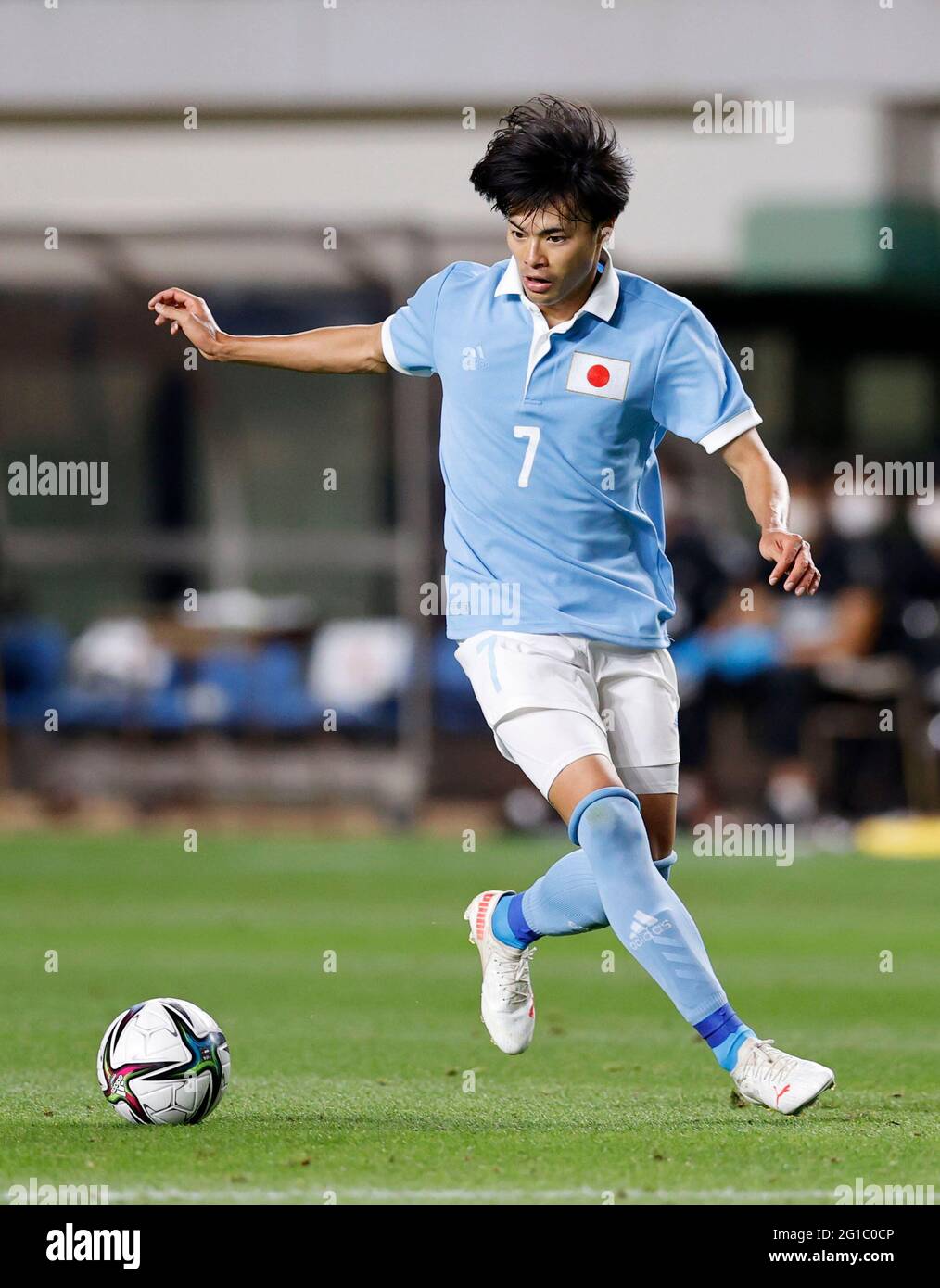 Fukuoka, Japon. 5 juin 2021. Kaoru Mitoma (JPN) football : rencontre internationale amicale entre le Japon 6-0 Ghana au stade Best Denki à Fukuoka, Japon . Credit: AFLO/Alay Live News Banque D'Images