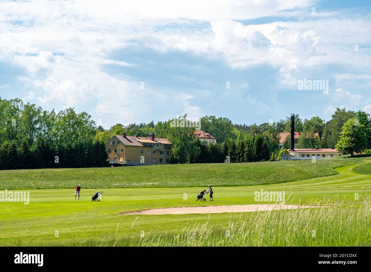 Grytsberg Golf Club dans la campagne de Södermanland en Suède Banque D'Images
