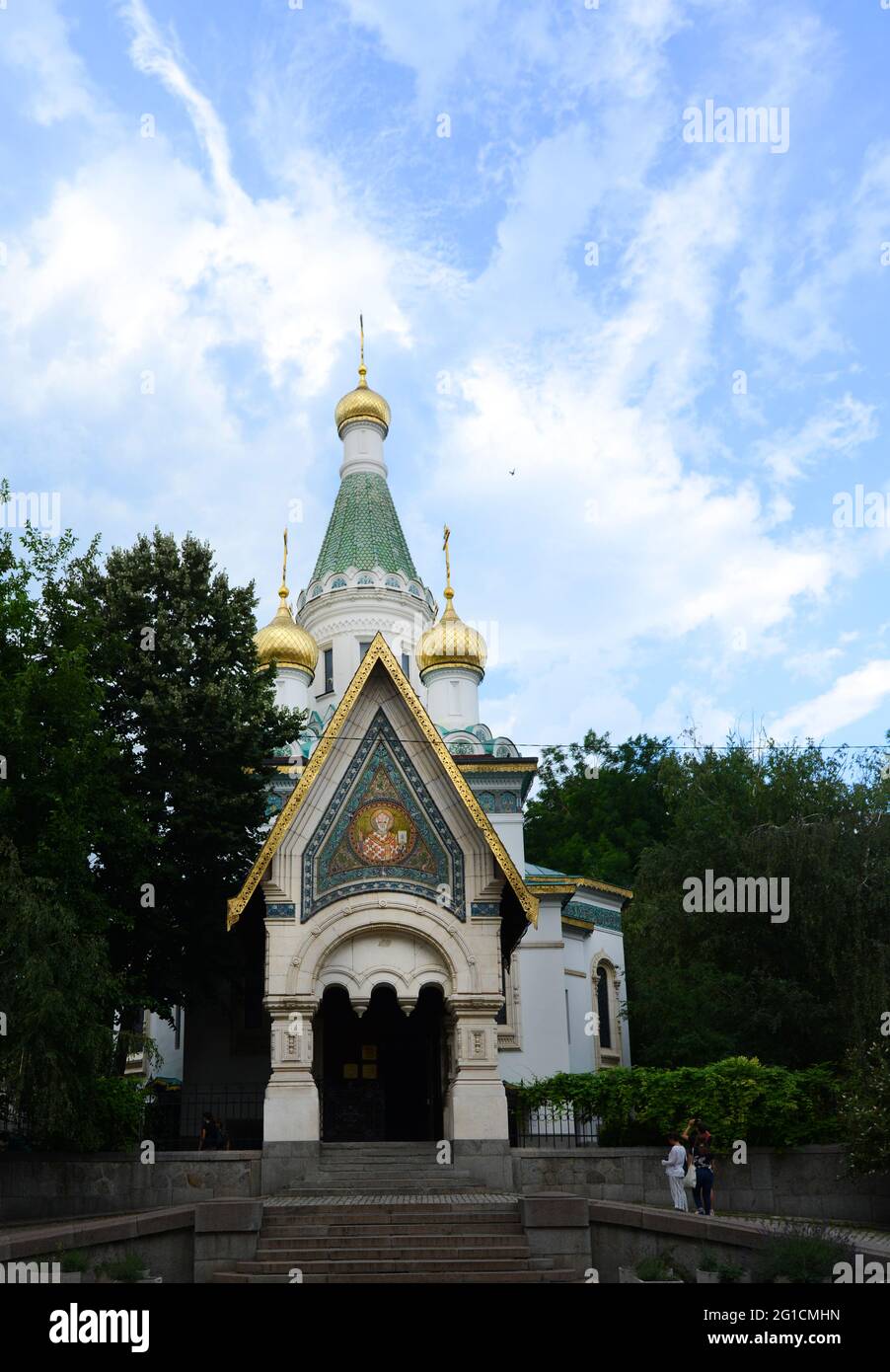 L'église russe 'sveti Nikolay Mirlikiiski' à Sofia, Bulgarie. Banque D'Images