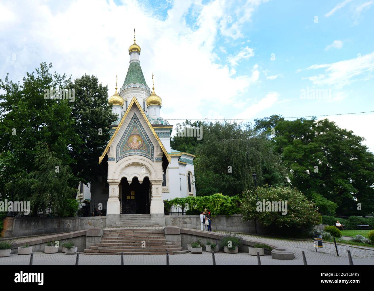 L'église russe 'sveti Nikolay Mirlikiiski' à Sofia, Bulgarie. Banque D'Images