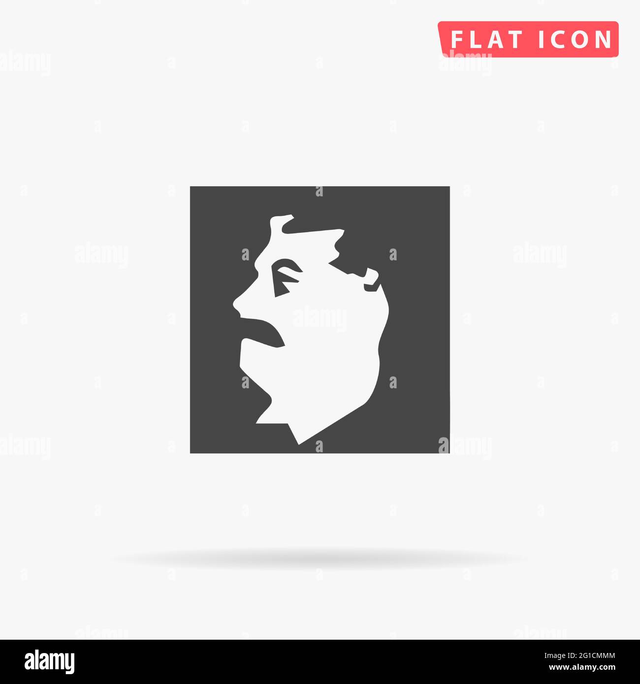 Le leader communiste de l'Union soviétique Joseph Staline icône de vecteur plat. Illustrations dessinées à la main. Illustration de Vecteur