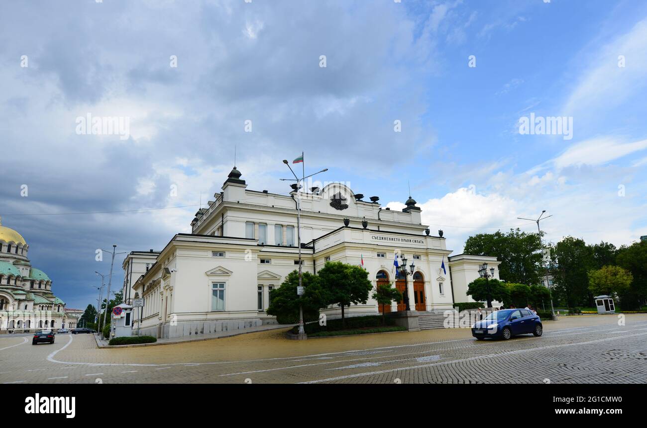Bâtiment de l'Assemblée nationale à Sofia, Bulgarie. Banque D'Images Bâtiment de l'Assemblée nationale à Sofia, Bulgarie. Banque D'Images