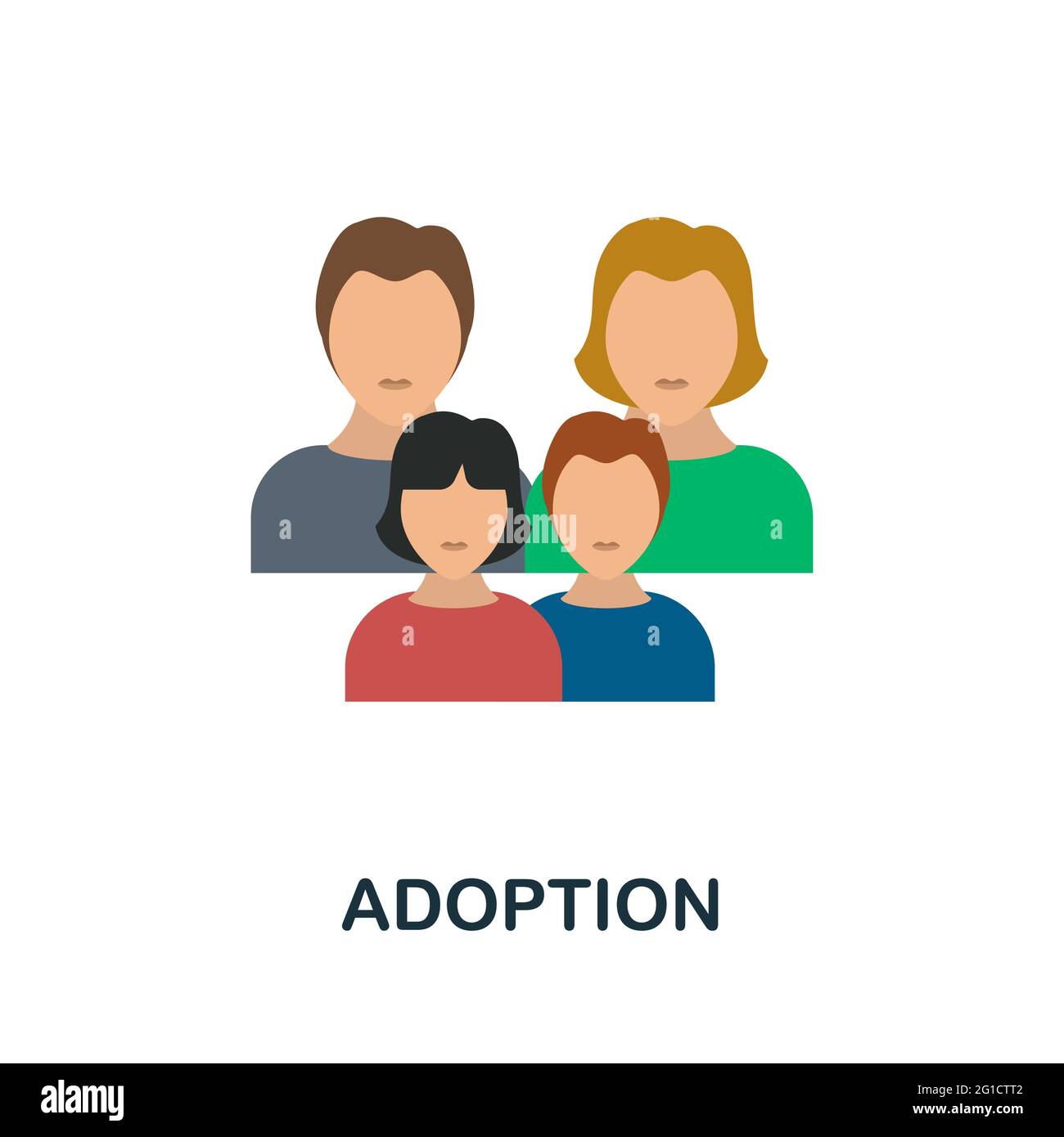 Icône adoption. Élément de signalétique plat de la collection d'adoption pour enfants. Icône d'adoption créative pour la conception Web, les modèles, les infographies et bien plus encore Illustration de Vecteur
