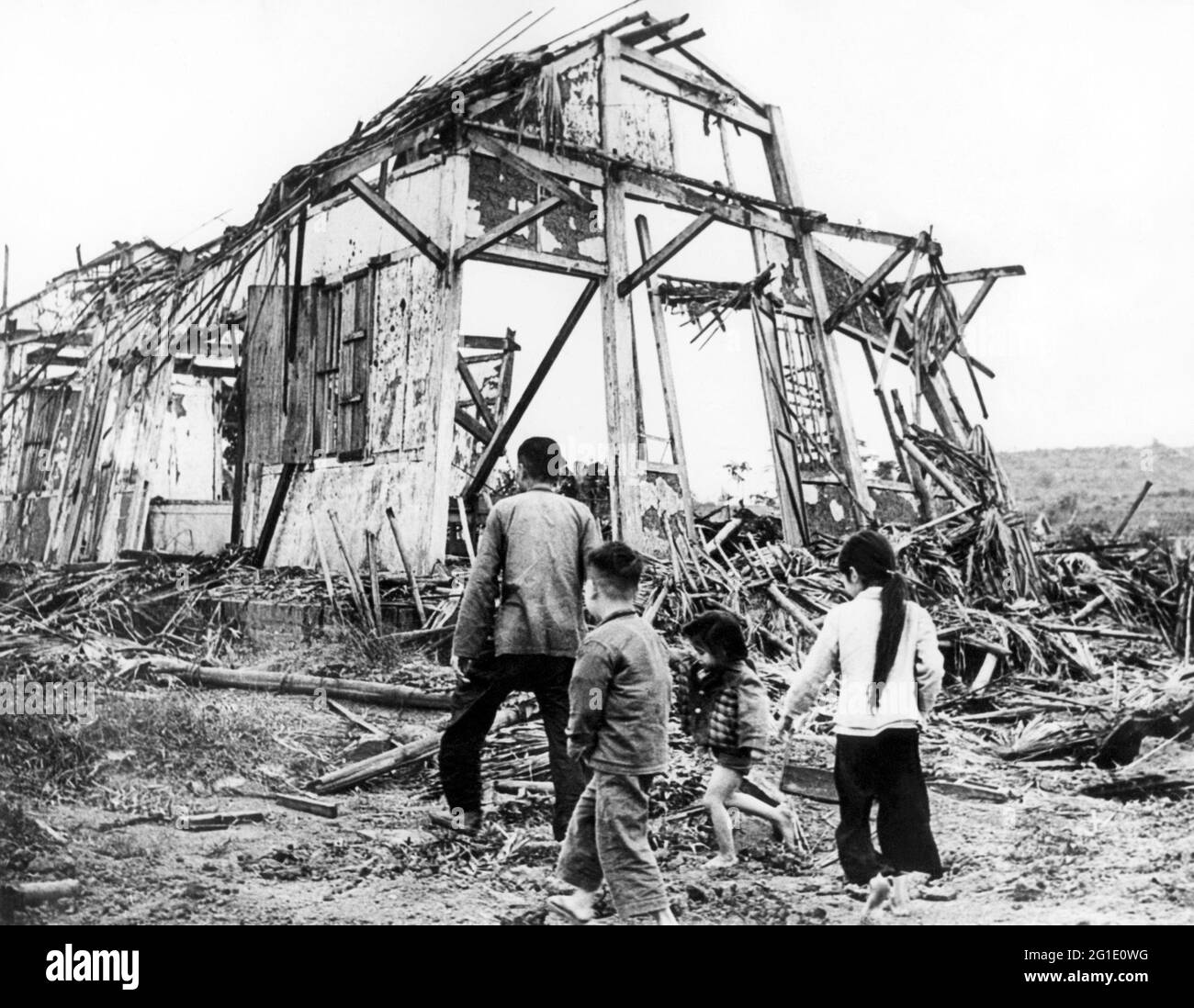 Géographie/voyage, Asie, Vietnam, Vietnam, guerre, Guerre aérienne, Nord Vietnam, ruiné, détruit, INFO-DROITS-SUPPLÉMENTAIRES-AUTORISATION-NON-DISPONIBLE Banque D'Images