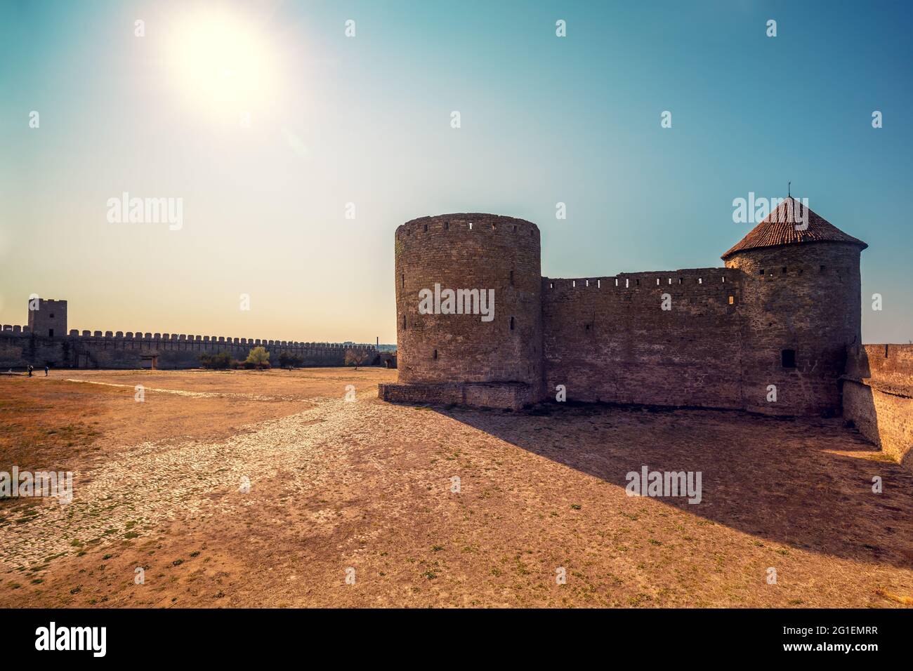 Ancienne forteresse d'Akkerman dans la ville de Bilhorod-Dnistrovskyi dans la région d'Odessa. Ukraine Banque D'Images