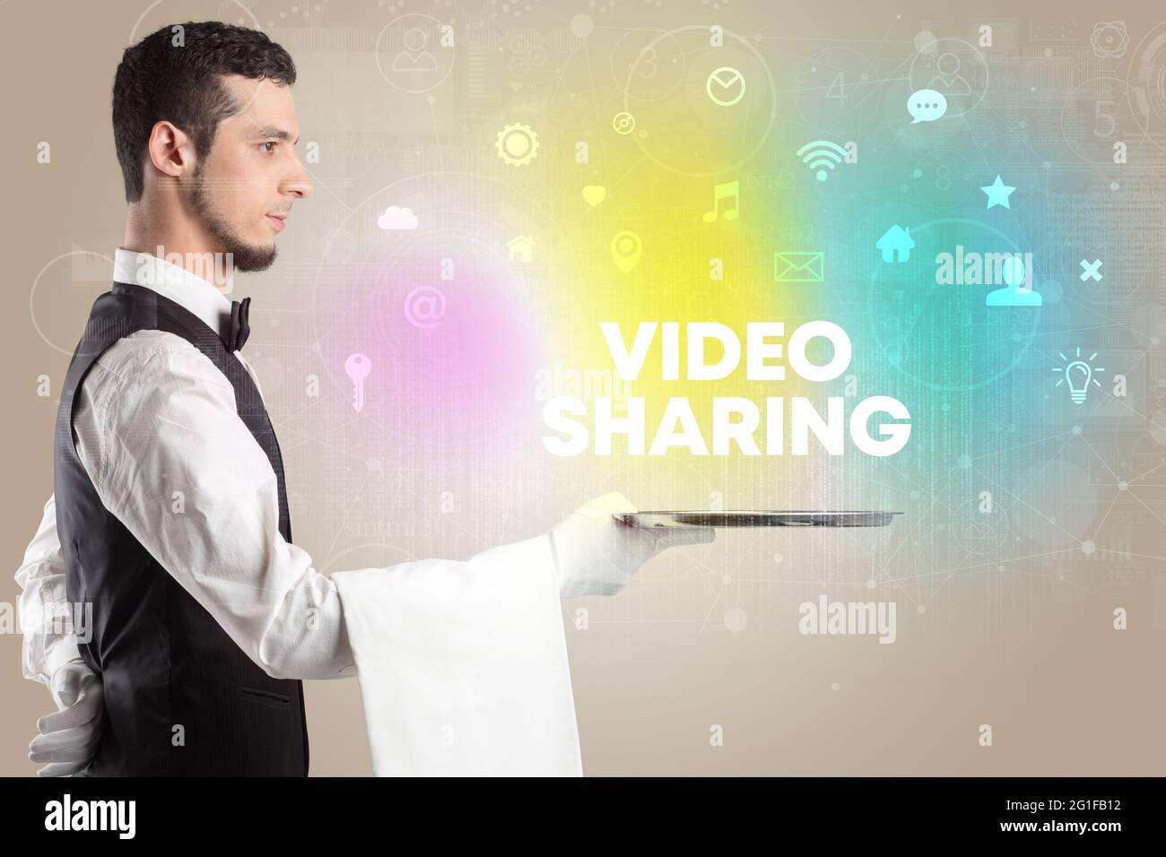Concept de réseau social serveur Banque D'Images