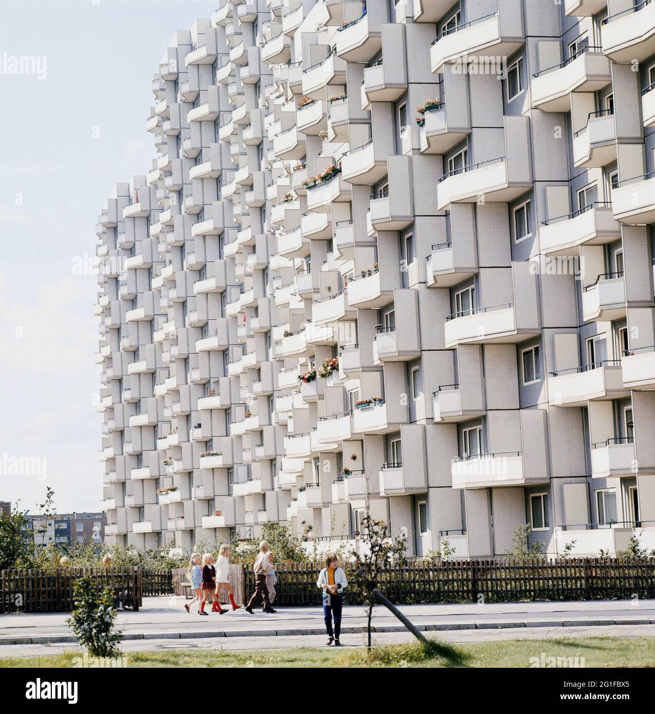 Architecture, bâtiment de plusieurs étages, logement domaine 'Osdorfer Born' à Hambourg, 1971, DROITS-SUPPLÉMENTAIRES-AUTORISATION-INFO-NON-DISPONIBLE Banque D'Images