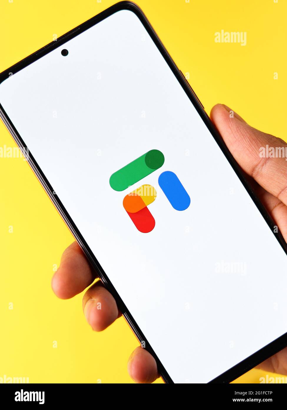 Assam, inde - 29 mai 2021 : logo Google Fi sur l'écran du téléphone image de stock. Banque D'Images