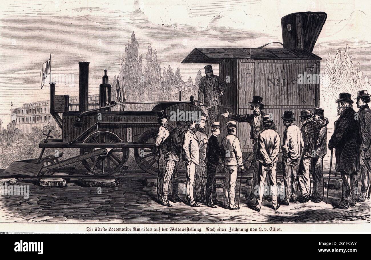 Transport / transport, chemin de fer, locomotives, locomotive à vapeur « John Bull », DROITS-SUPPLÉMENTAIRES-AUTORISATION-INFO-NON-DISPONIBLE Banque D'Images