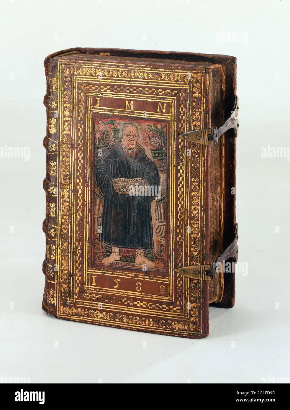 Littérature, livres, Bible, Luther Bible, imprimé en 1588 par Zacharie Lehmann à Wittenberg, INFO-DROITS-SUPPLÉMENTAIRES-NON-DISPONIBLES Banque D'Images