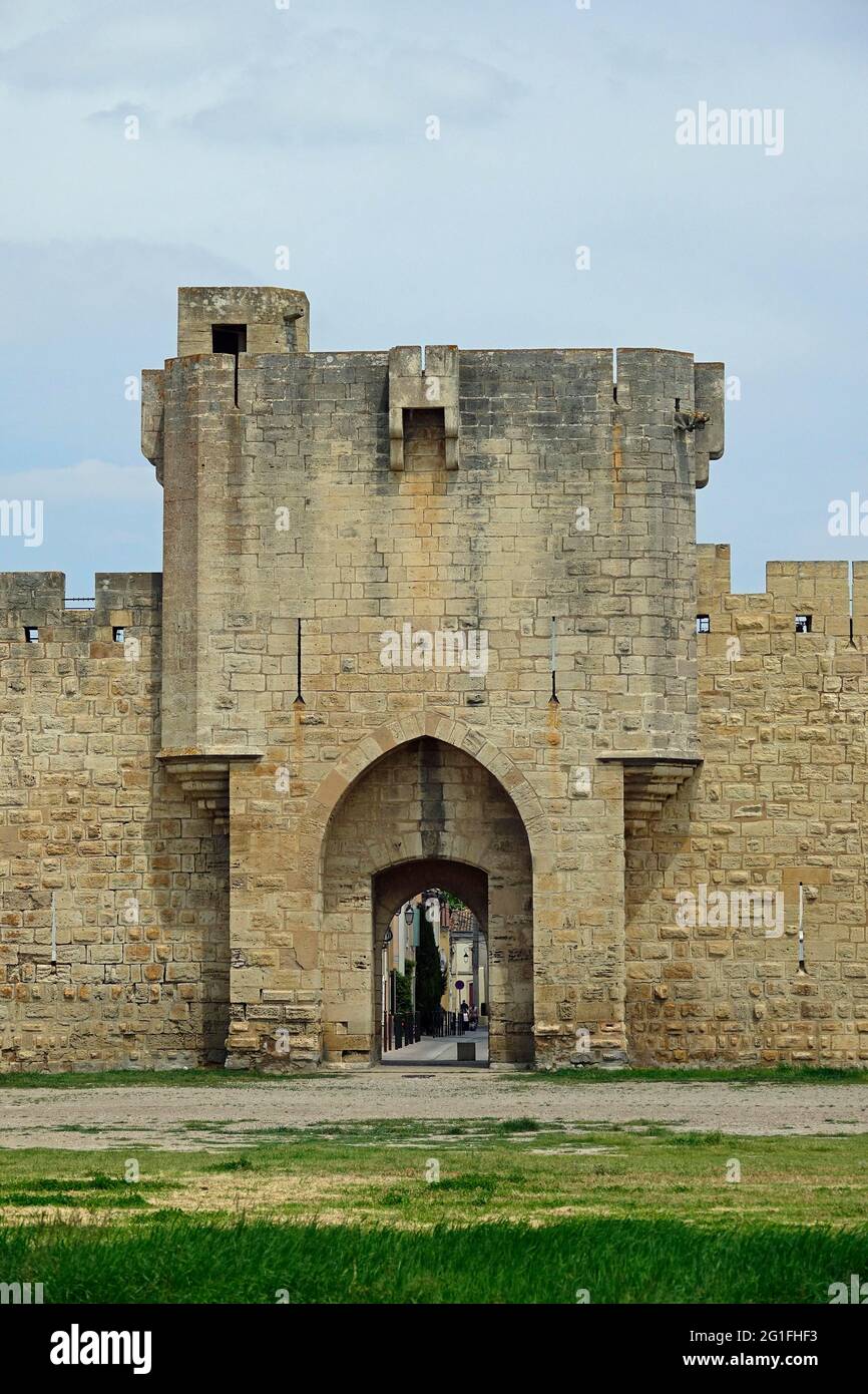 Cité médiévale d'Aigues-mortes, Camargue, département du Gard, région occitanie, Méditerranée, France Banque D'Images