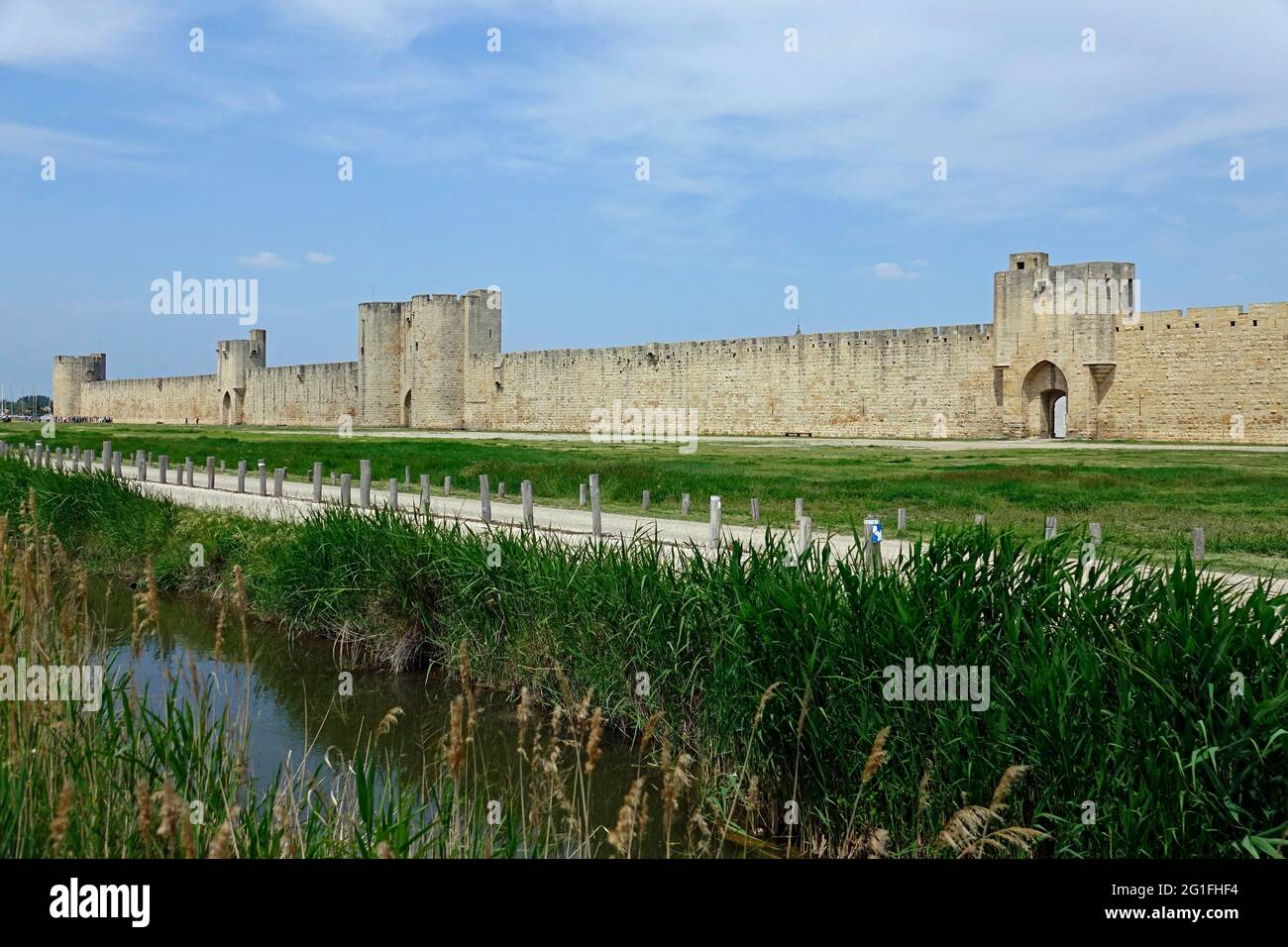 Cité médiévale d'Aigues-mortes, Camargue, département du Gard, région occitanie, Méditerranée, France Banque D'Images