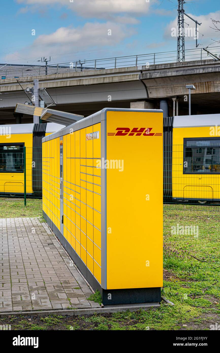 DHL Packstation, Berlin, Berlin, Allemagne Banque D'Images