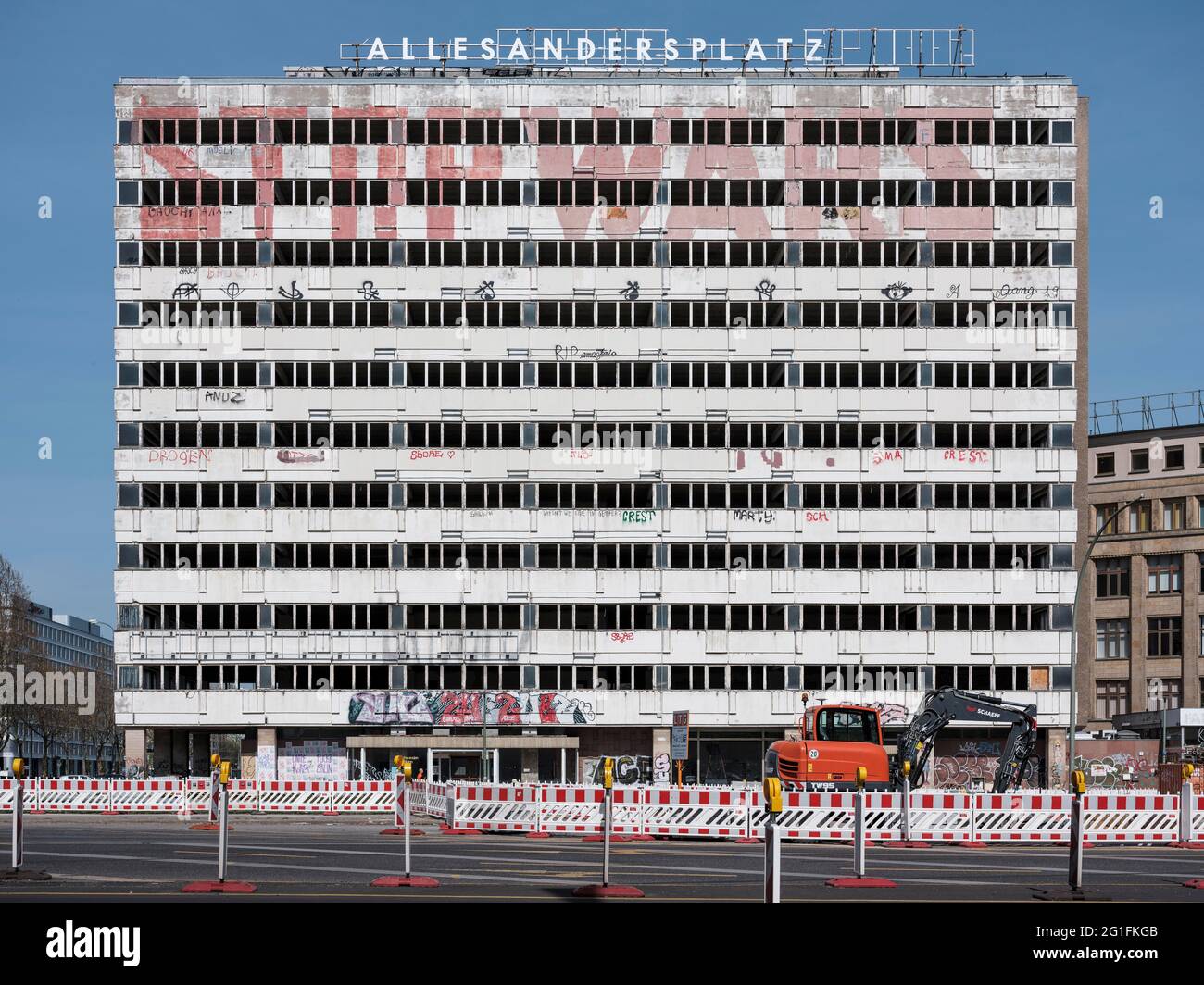 Maison de statistique à Alexanderplatz, Allesandersplatz Project, Berlin-Mitte, Berlin, Allemagne Banque D'Images