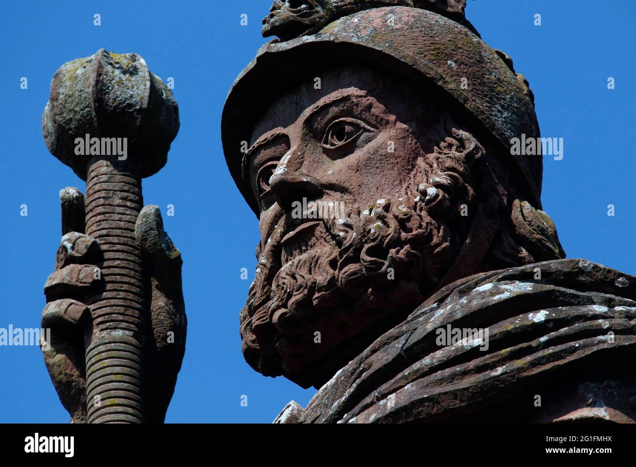 Statue de William Wallace, Monument. Braveheart, combattant écossais de la liberté, Bemersyde, Melrose, frontières écossaises, Lowlands, Écosse, Grande-Bretagne Banque D'Images