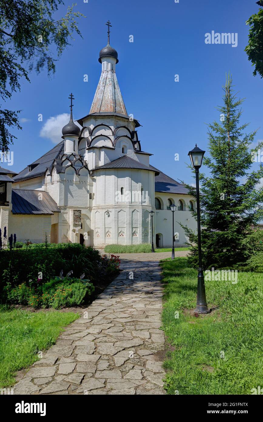 Église de l'Assomption, Monument architectural du XVIe siècle, Monastère de Saint Euthymius, Suzdal, cercle d'or, Russie Banque D'Images