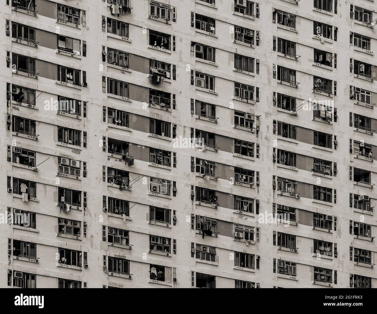 Extérieur de l'immeuble; style noir et blanc Banque D'Images
