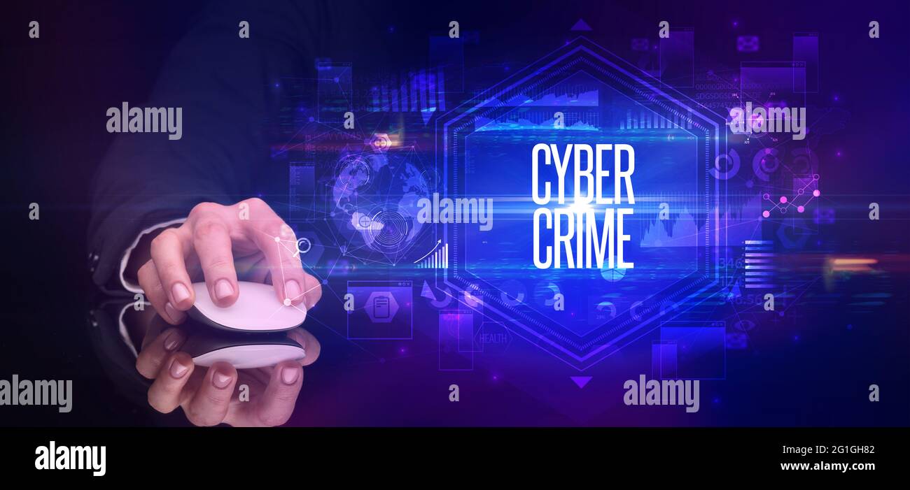périphérique sans fil portable, concept de cyber-sécurité Banque D'Images