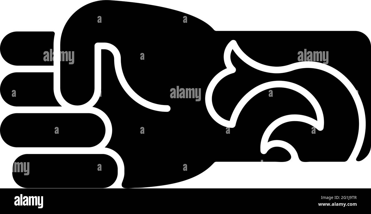 Icône de glyphe noir tatouage poignet Illustration de Vecteur