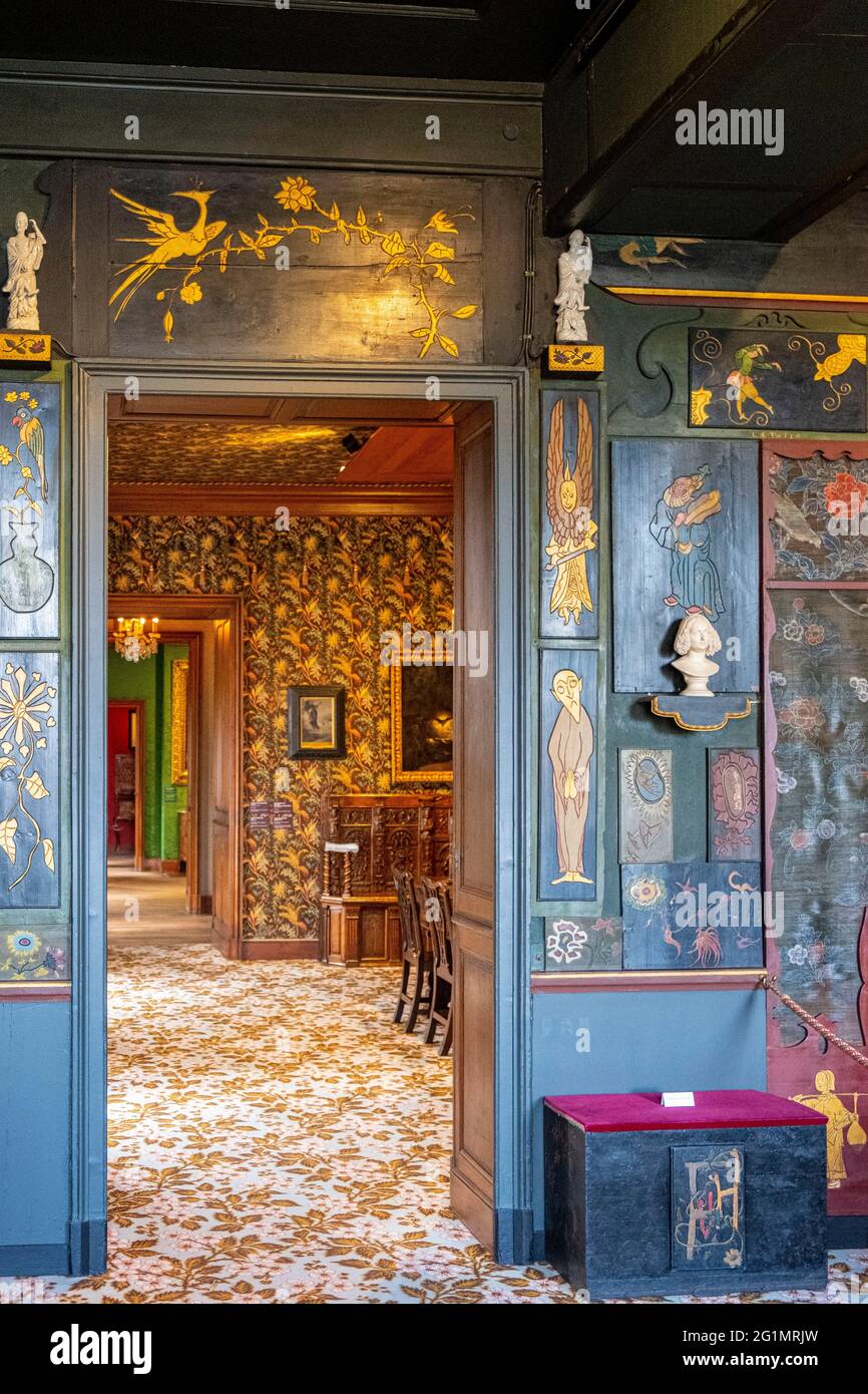 France, Paris, quartier du Marais, place des Vosges, Maison Victor Hugo, salon chinois de Juliette Drouet à Guernesey Banque D'Images
