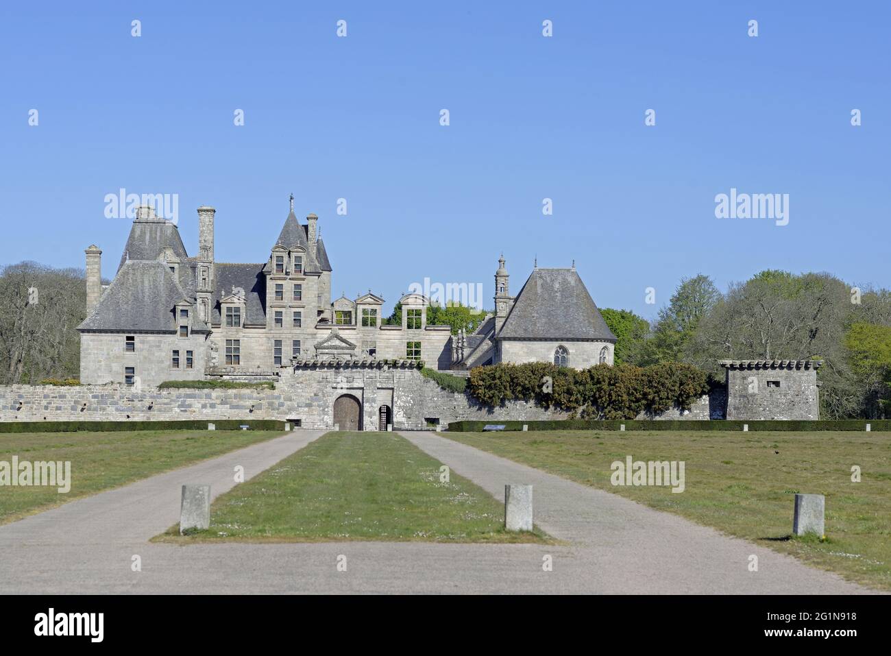 France, Finistère, Saint Vougay, château de Kerjean Banque D'Images