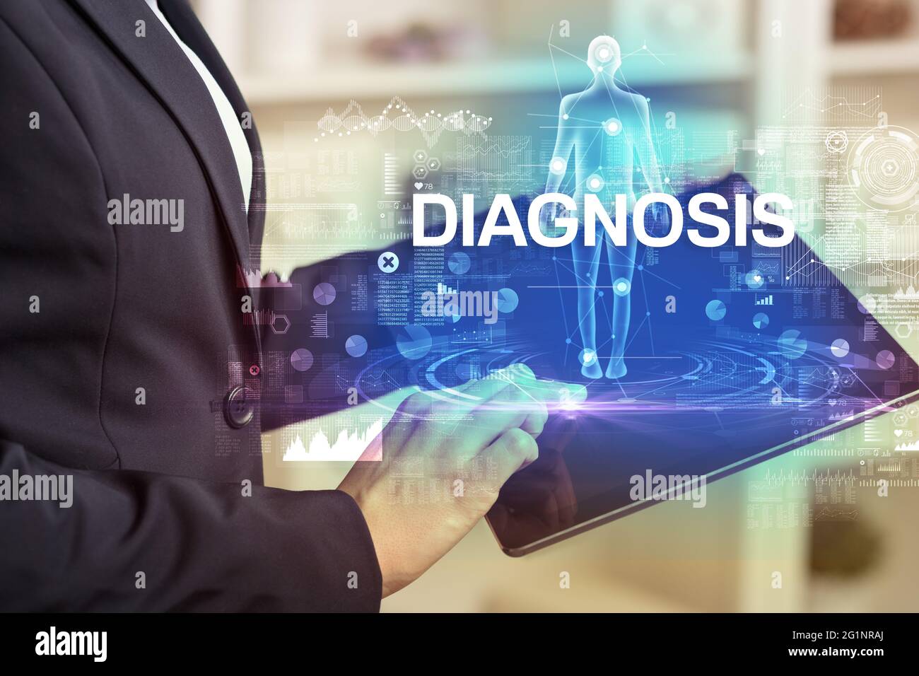 Dossier médical électronique, concept technologique Banque D'Images