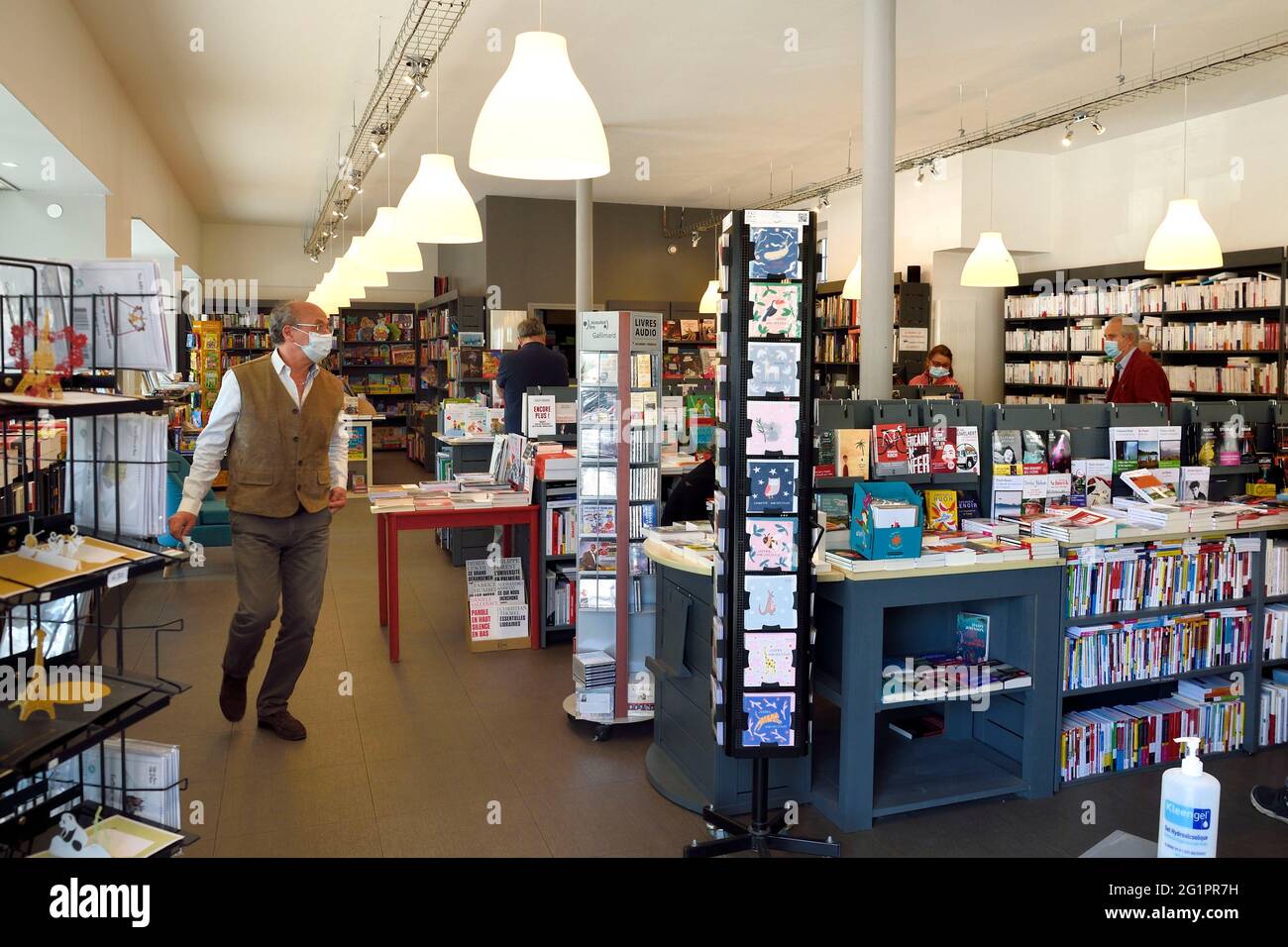 France, Val de Marne, Champigny sur Marne, librairie l'Instant lire en centre-ville Banque D'Images