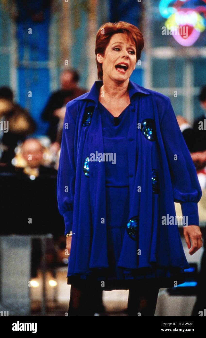 Fröhlich eingeSchenkt, Unterhaltungssendung, Deutschland 1993 - 1996, Sendung vom 21. Février 1993, Gaststar: Viktoria Brams Banque D'Images