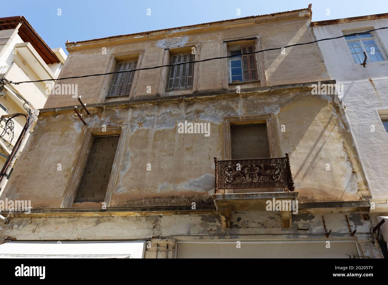 Vieille maison - Michelidaki Iraklio - Héraklion Grèce Banque D'Images