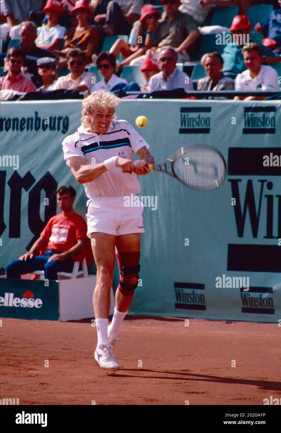 Joueur de tennis suédois Kent Carlsson, French Open 1988 Banque D'Images