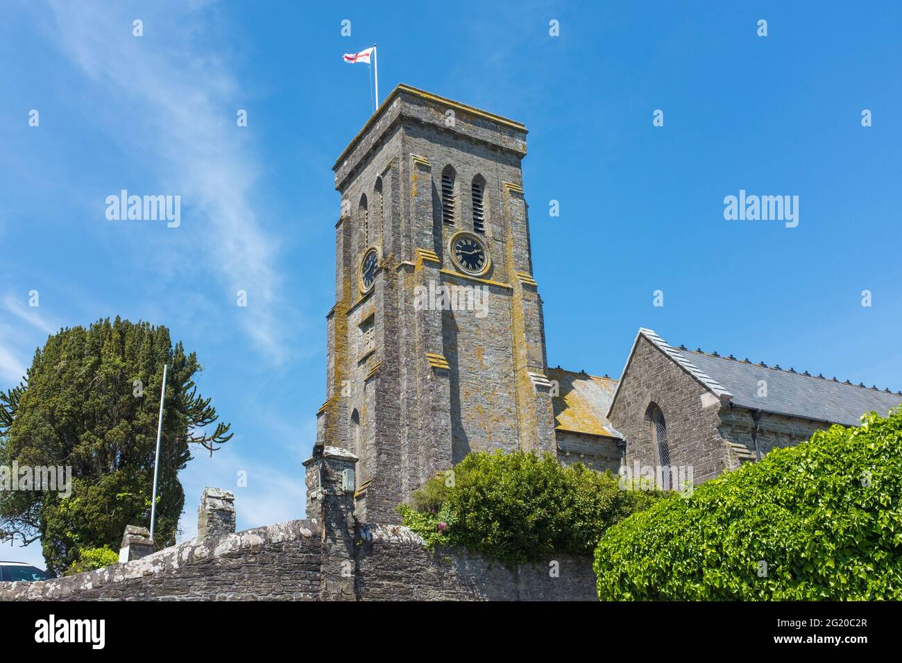 Église Sainte-Trinité Salcombe, South Hams, Devon, Royaume-Uni Banque D'Images