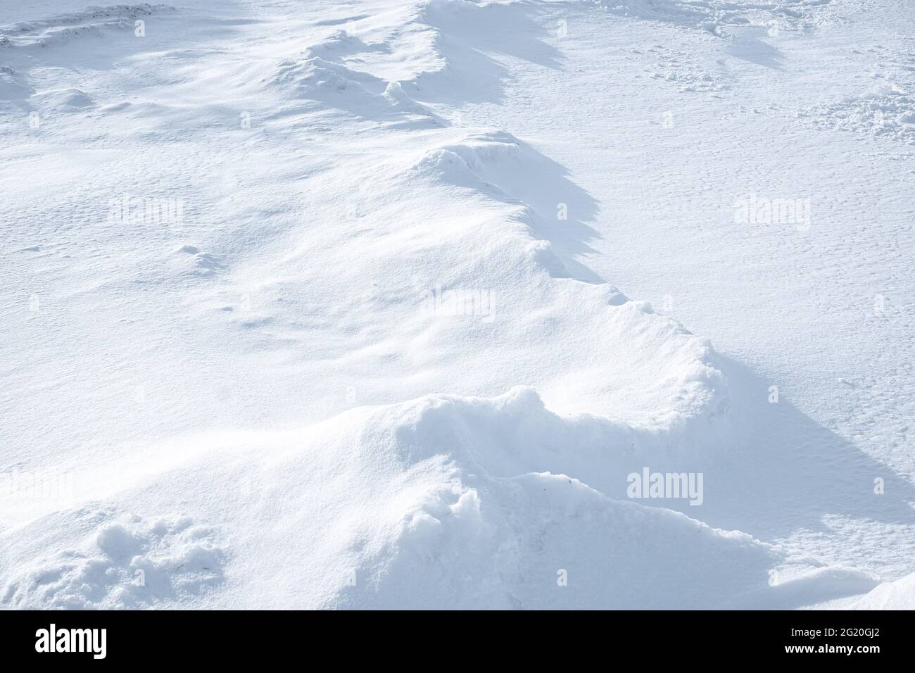 Plage de neige blanche. La nature en hibernation pendant l'hiver. Banque D'Images