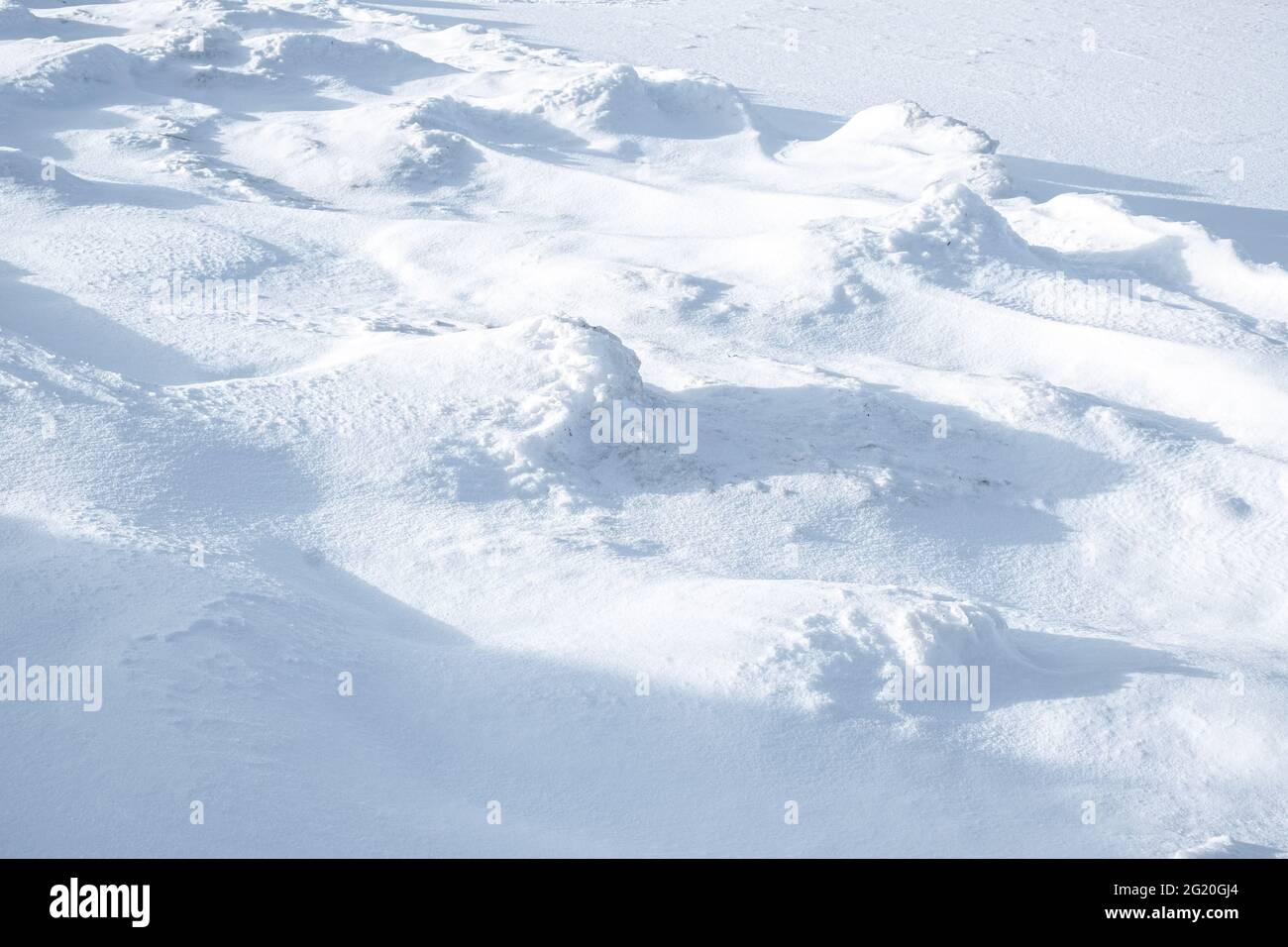 Plage de neige blanche. La nature en hibernation pendant l'hiver. Banque D'Images