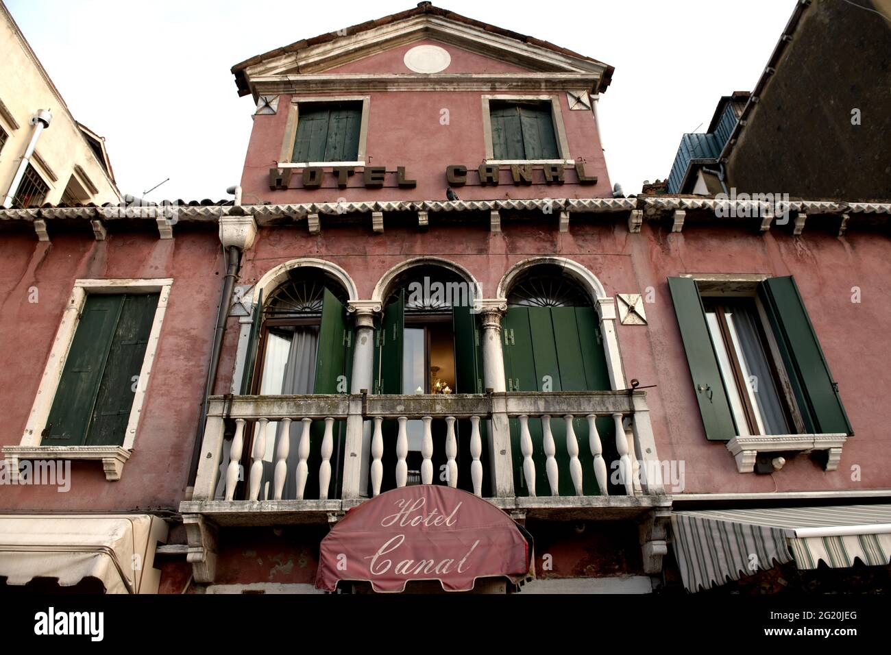 Hôtel traditionnel, à Venise. Banque D'Images