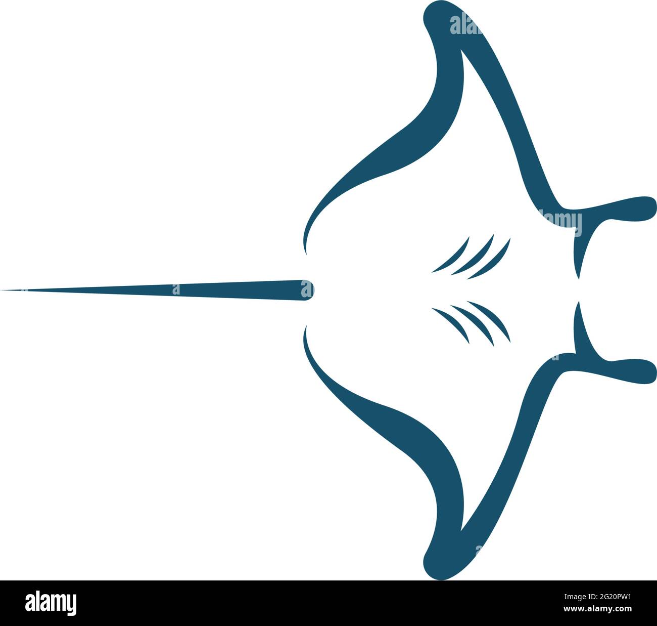 Stingray icône logo design concept modèle illustrateur vecteur Illustration de Vecteur